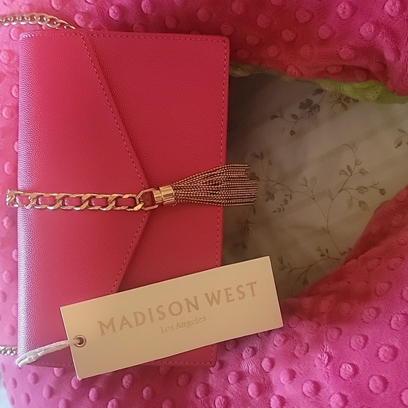 Madison West Handbags - Hot pink Madison West cross body NWT